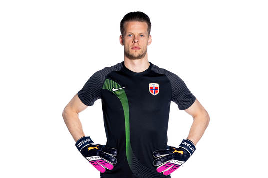 Goalkeeper Ørjan Håskjold Nyland of the Norwegian
