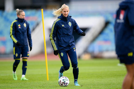 Sofia Jakobsson of the Swedish women's national football