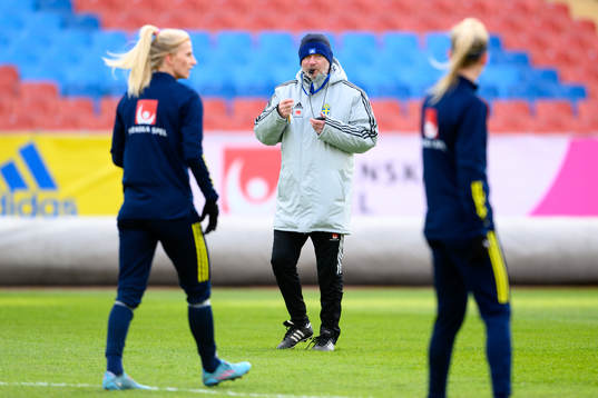 Head coach Peter Gerhardsson of the Swedish women's
