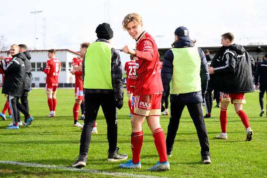 Skövdes Linus Mattsson jublar