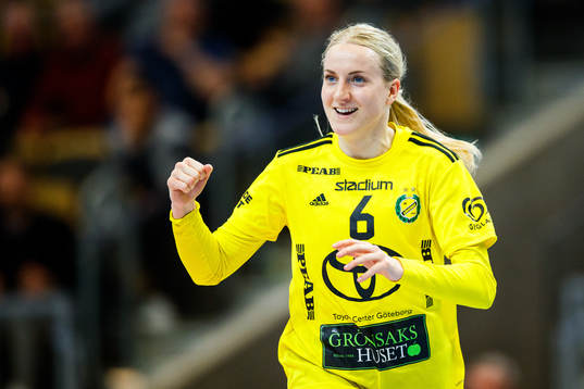 Sävehofs Trine Wacker Mortensen jublar