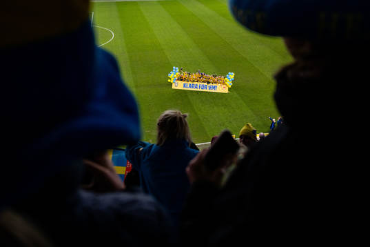Players of Sweden celebrate