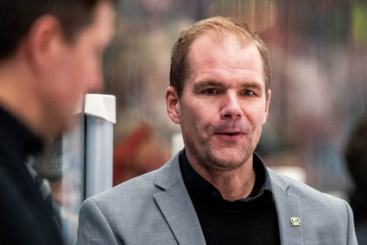 Färjestads tränare Tomas Mitell