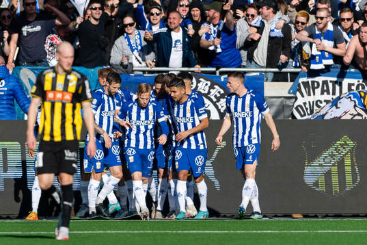 IFK Göteborgs spelare jublar