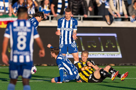 IFK Göteborgs Gustaf Norlin och Häckens Gustav Berggren