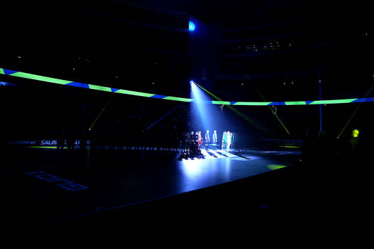 Intro innan finalen i damernas SSL mellan Pixbo och Team