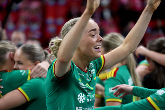 Thorengruppens Sandra Svärd jublar