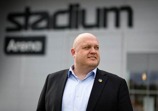 Norrköpings klubbdirektör David Bergström före