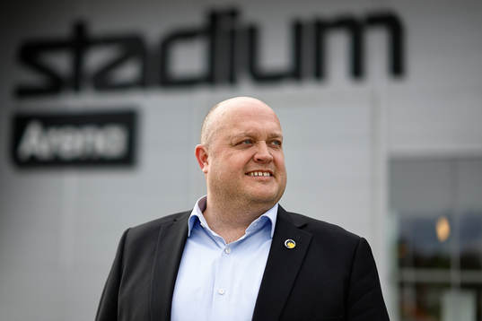 Norrköpings klubbdirektör David Bergström före