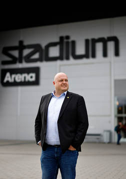 Norrköpings klubbdirektör David Bergström före