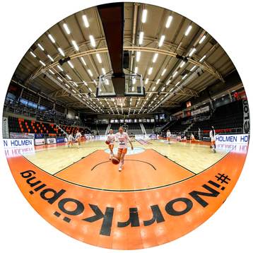 Stadium Arena före basketmatchen final 4 i damernas SBL