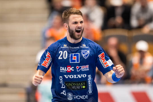 Skövdes Fredrik Mossestad jublar