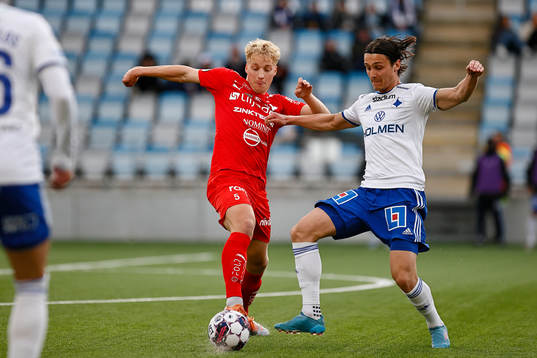 Värnamos Victor Larsson och IFK Norrköpings Jonathan Levi