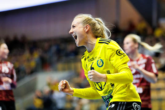 Sävehofs Trine Wacker Mortensen jublar