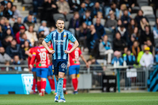 Djurgårdens Piotr Johansson deppar