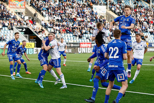 IFK Norrköpings Jacob Ortmark nickar mål 5-0
