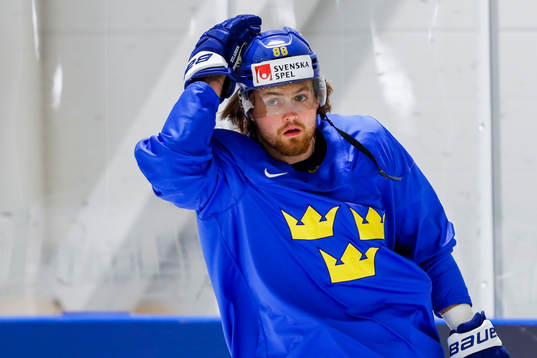 William Nylander of Sweden at a practice session