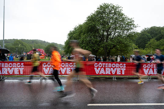 Löpare värmer upp