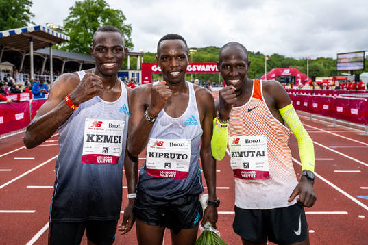 Josphat Kemei, Kenya,  Amos Kipruto, Kenya, och Titus