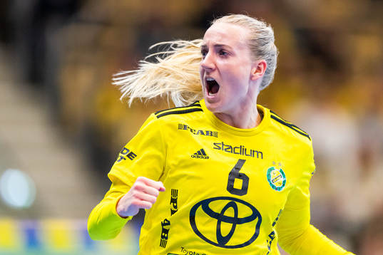 Sävehofs Trine Wacker Mortensen jublar