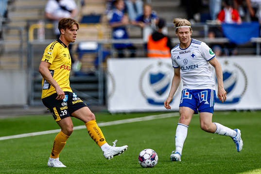 Elfsborgs Oliver Zandén och IFK Norrköpings Daniel Fritz