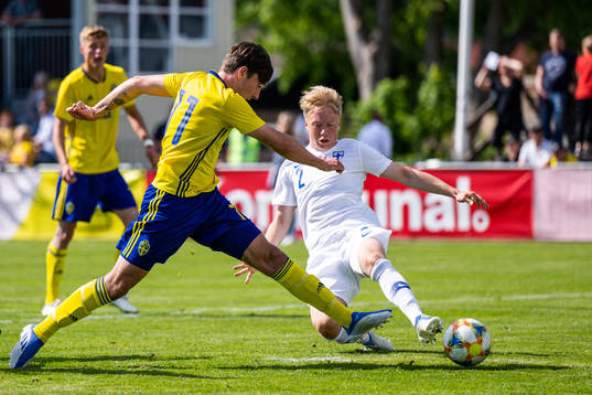 Sveriges Alexander Larsson och Finlands Leo Kyllönen