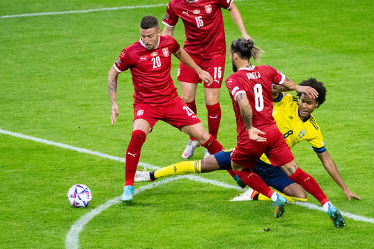 Sergej Milinkovic-Savic, Milos Veljkovic of Serbia and Jens
