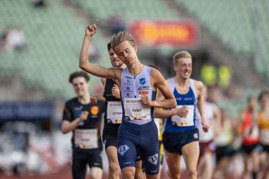 Sigurd Tveit of Norway celebrates