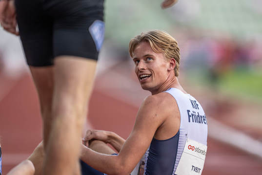 Sigurd Tveit of Norway celebrates