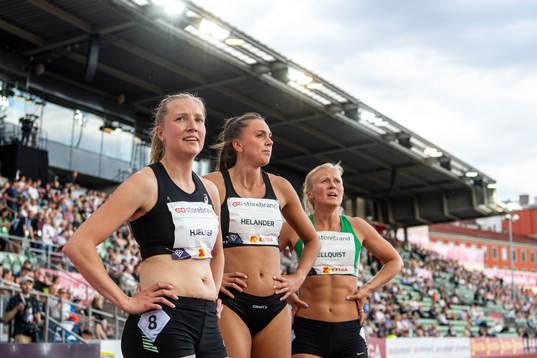 Moa Hjelmer Klara Helander and Matilda Hellquist of Sweden