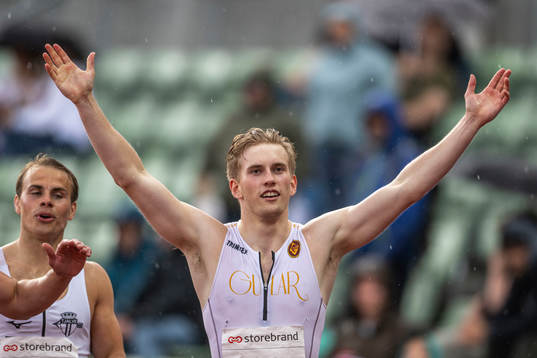 Jacob Vaula of Norway celebrates
