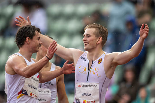Jacob Vaula of Norway celebrates