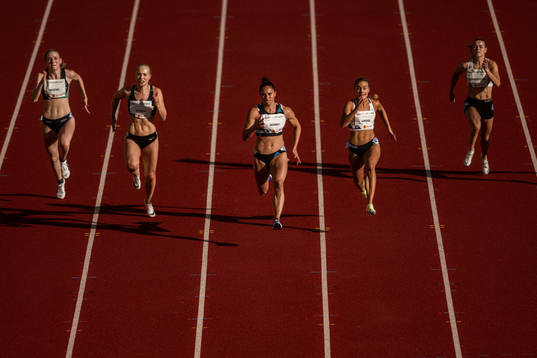 Christine Bjelland Jensen of Norway, Naomi Sedney of the