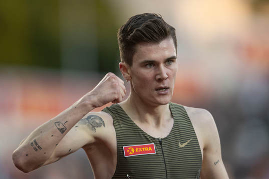 Jakob Ingebrigtsen of Norway celebrates