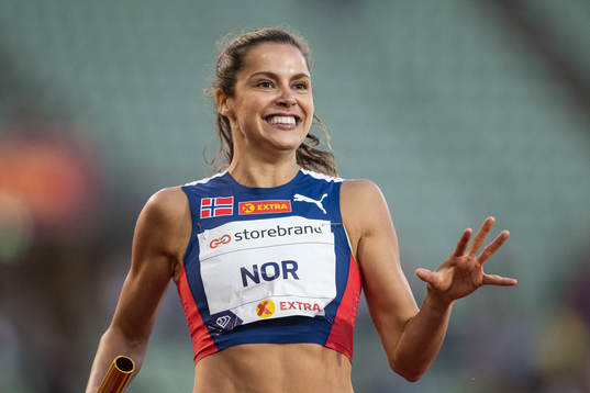 Amalie Iuel of Norway celebrates