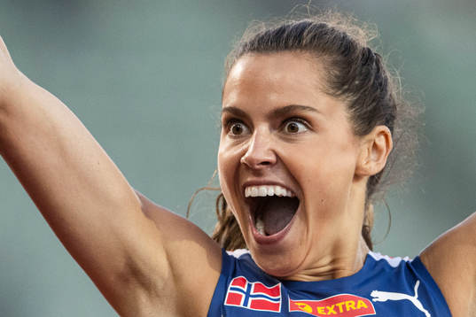 Amalie Iuel of Norway celebrates