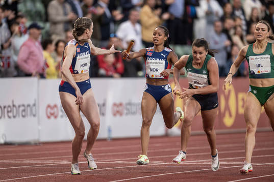 Elisabeth Slettum and Lakiri Ertzgaard of Norway compete in