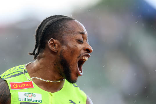Ageze Salum Kashafali of Norway celebrates