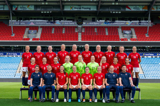 Players and staff of the Norwegian women's national