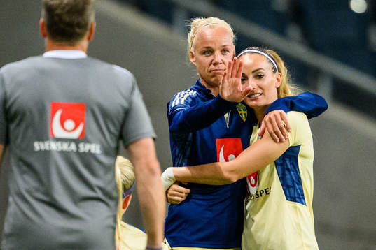 Caroline Seger and Kosovare Asllani