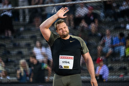 Daniel Ståhl of Sweden looks dejected