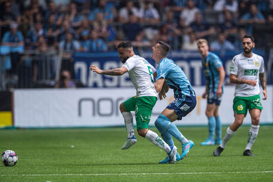 Hammarbys Mohanad Jeahze och Djurgårdens Haris Radetinac