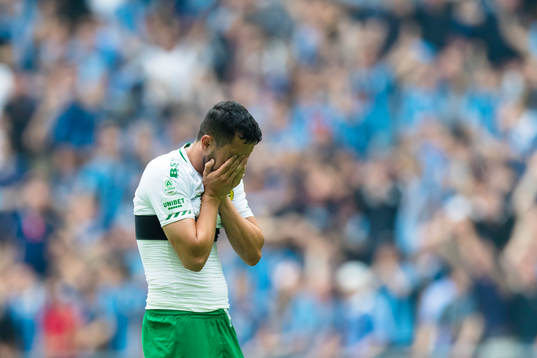 Hammarbys Astrit Selmani deppar