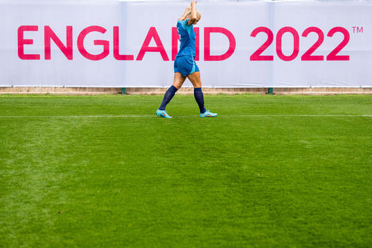 Guro Bergsvand of the Norwegian national football team at a