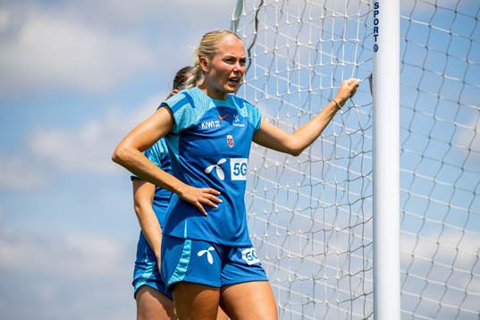 Guro Bergsvand of the Norwegian national football team at a