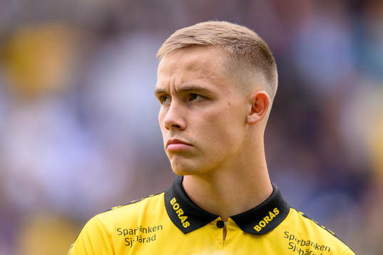 Elfsborgs Jacob Ondrejka vid lineup innan fotbollsmatchen i