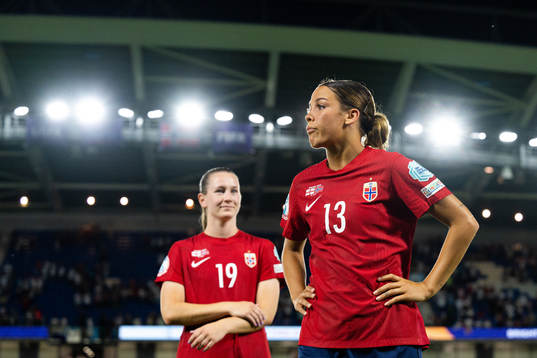 Celin Bizet Ildhusøy of Norway looks dejected