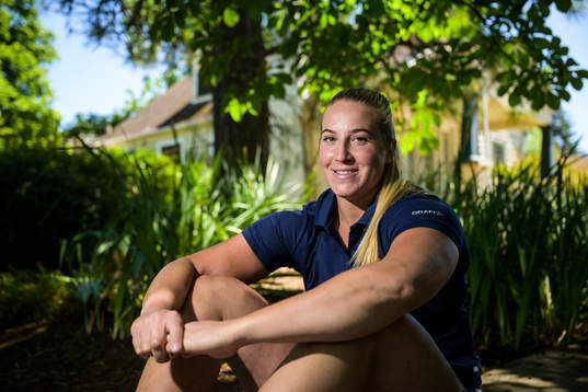 Fanny Roos of the Swedish national athletics team poses for