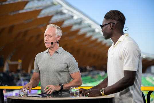 TV host André Pops and former pole vault athlete Alhaji