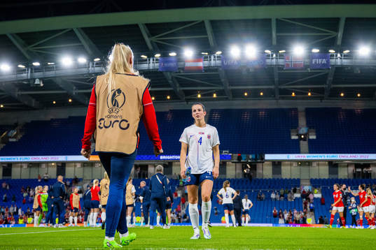 Tuva Hansen of Norway looks dejected